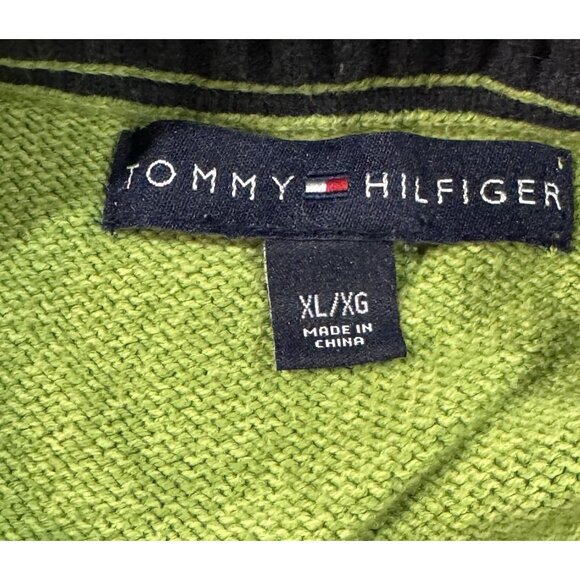 Men's Tommy Hilfiger Sweater Knit Pullover Cotton Golf X-Large Green - Picture 6 of 11